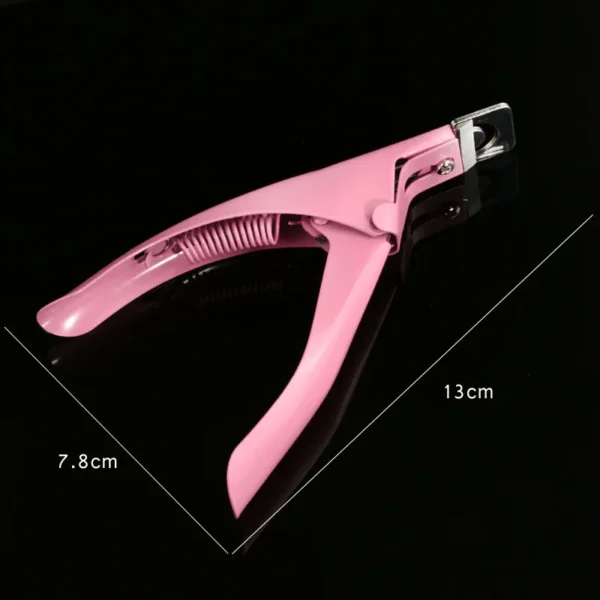 Pink False Nail Cutter Manicure Tool - Image 2