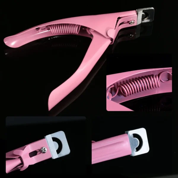 Pink False Nail Cutter Manicure Tool - Image 3